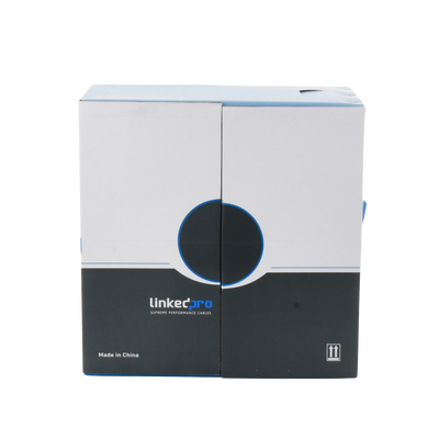 Bobina de Cable de 305 m (1000 ft) Cat6 aleación de Cobre y Aluminio ( CCA ), color Azul Versión Económica. Uso en interior.