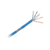 Bobina de cable U/UTP Cat6A de 305 mts, Color Azul, CM, soporta 10G-BaseT para transmisión de frecuencias de hasta 500MHz, UL
