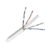 Bobina de cable de 305 metros de cable Cat6 de alto desempeño, super flexible, UL, Cobre, color blanco, para aplicaciones de video vigilancia y redes de datos