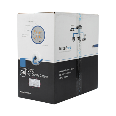 Bobina de cable de 305 metros Cat6+, CMR, CALIBRE 23 ALTO RENDIMIENTO, ETL,UL, color azul, super flexible, para aplicaciones de video vigilancia, video HD, y redes de datos. Uso interior. Bobina de cable de 305 metros Cat6+, CMR, CALIBRE 23 ALTO RENDIMIENTO, ETL,UL, color azul, super flexible, para aplicaciones de video vigilancia, video HD, y redes de datos. Uso interior.