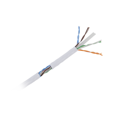 Bobina de Cable UTP de 305 m (1000 ft) Cat6 aleación de Cobre y Aluminio (CCA), color blanco, Uso exclusivo interior Bobina de Cable UTP de 305 m (1000 ft) Cat6 aleación de Cobre y Aluminio (CCA), color blanco, Uso exclusivo interior