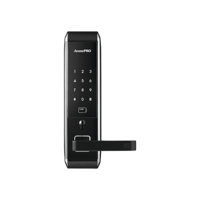 Cerradura inteligente para puertas con doble cerrojo/teclado Touch Screen, Apertura con tarjeta Mifare /Contraseña y Llave de emergencia