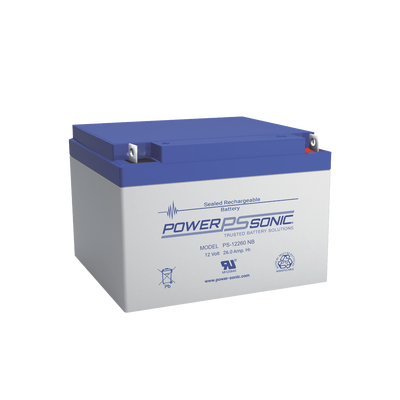 Batería 12V, 26AH, Para Respaldo, Tecnologías AGM/VRLA, 5 Años Vida Útil, Terminales T12, Reconocida UL