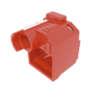 Kit de 10 Dispositivos Recubiertos para Impedir Desconexión de Plug RJ45, Color Rojo, Incluye Herramienta para Instalar/Retirar