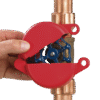 Dispositivo de Bloqueo LOTO para Válvulas de Compuerta, Para Diámetros de 3 a 6.5", Color Rojo Dispositivo de Bloqueo LOTO para Válvulas de Compuerta, Para Diámetros de 3 a 6.5", Color Rojo