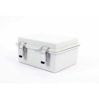 Gabinete de Plástico ABS, Uso en Intemperie IP66 (170 x 220 x 110 mm) Cierre por broche Inoxidable y Permite Cerrado con Candado y Llave (Perno 5mm) No Incluido