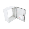 Gabinete de Poliéster IP65 Uso en Intemperie (250 x 300 x 140 mm) con Placa Trasera Interior de Plástico (Incluye Chapa y Llave).