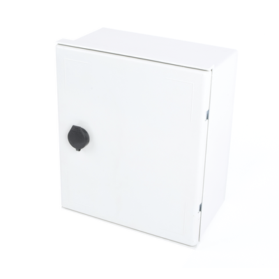 Gabinete de Poliéster IP65 Uso en Intemperie (250 x 300 x 140 mm) con Placa Trasera Interior de Plástico (Incluye Chapa y Llave).
