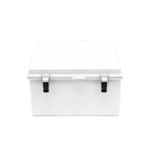 Gabinete de Plástico ABS, Uso en Intemperie ip66 (300 x 300 x 180 mm) Cierre por Broche Inoxidable y Permite Cerrado con Candado y Llave (Perno 5mm) No Incluido