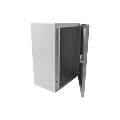 Gabinete de Acero IP66 Uso en Intemperie (300 x 400 x 200 mm) con Placa Trasera Interior de Metal y Compuerta Inferior Atornillable (Incluye Chapa y Llave T). Gabinete de Acero IP66 Uso en Intemperie (300 x 400 x 200 mm) con Placa Trasera Interior de Metal y Compuerta Inferior Atornillable (Incluye Chapa y Llave T).