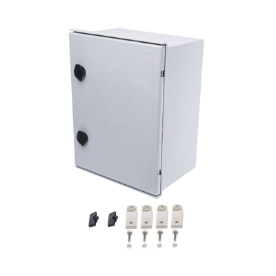 Gabinete de Poliéster IP65 Uso en Intemperie (300 x 400 x 200 mm) con Placa Trasera Interior de Plástico (Incluye Chapa y Llave). Gabinete de Poliéster IP65 Uso en Intemperie (300 x 400 x 200 mm) con Placa Trasera Interior de Plástico (Incluye Chapa y Llave).