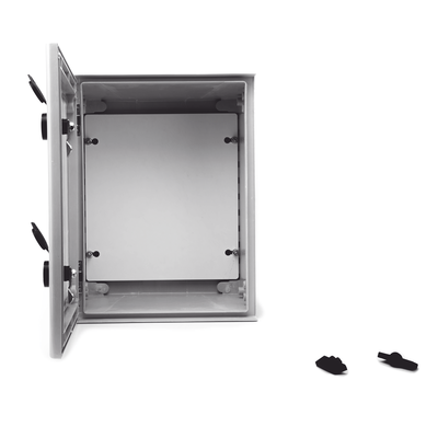 Gabinete de Poliéster IP65 Puerta Transparente, Uso en Intemperie (300 x 400 x 200 mm) con Placa Trasera Interior de Plástico (Incluye Chapa y Llave). Gabinete de Poliéster IP65 Puerta Transparente, Uso en Intemperie (300 x 400 x 200 mm) con Placa Trasera Interior de Plástico (Incluye Chapa y Llave).