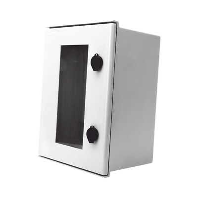 Gabinete de Poliéster IP65 Puerta Transparente, Uso en Intemperie (300 x 400 x 200 mm) con Placa Trasera Interior de Plástico (Incluye Chapa y Llave). Gabinete de Poliéster IP65 Puerta Transparente, Uso en Intemperie (300 x 400 x 200 mm) con Placa Trasera Interior de Plástico (Incluye Chapa y Llave).