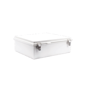 Gabinete de Plástico ABS, Uso en Intemperie IP66 (350 x 460 x 160 mm) Cierre por Broche Inoxidable y Permite Cerrado con Candado y Llave (Perno 5mm) No Incluido Gabinete de Plástico ABS, Uso en Intemperie IP66 (350 x 460 x 160 mm) Cierre por Broche Inoxidable y Permite Cerrado con Candado y Llave (Perno 5mm) No Incluido