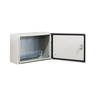 Gabinete de Acero IP66 Uso en Intemperie (400 x 300 x 300 mm) con Placa Trasera Interior Metálica y Compuerta Inferior Atornillable (Incluye Chapa y Llave T). Ideal para Centros de Carga y Tableros de Control. Gabinete de Acero IP66 Uso en Intemperie (400 x 300 x 300 mm) con Placa Trasera Interior Metálica y Compuerta Inferior Atornillable (Incluye Chapa y Llave T). Ideal para Centros de Carga y Tableros de Control.