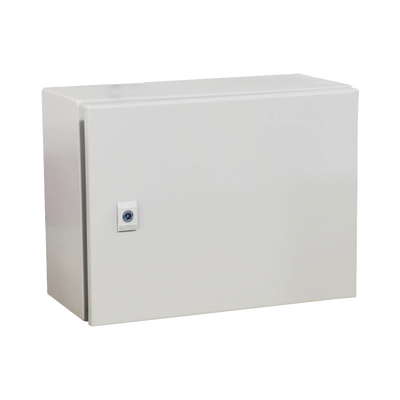 Gabinete de Acero IP66 Uso en Intemperie (400 x 300 x 300 mm) con Placa Trasera Interior Metálica y Compuerta Inferior Atornillable (Incluye Chapa y Llave T). Ideal para Centros de Carga y Tableros de Control. Gabinete de Acero IP66 Uso en Intemperie (400 x 300 x 300 mm) con Placa Trasera Interior Metálica y Compuerta Inferior Atornillable (Incluye Chapa y Llave T). Ideal para Centros de Carga y Tableros de Control.