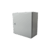 Gabinete de Acero IP66 Uso en Intemperie (400 x 400 x 200 mm) con Placa Trasera Interior de Metal y Compuerta Inferior Atornillable (Incluye Chapa y Llave T).