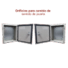 Gabinete de Acero IP66 Uso en Intemperie (400 x 400 x 200 mm) con Placa Trasera Interior de Metal y Compuerta Inferior Atornillable (Incluye Chapa y Llave T).