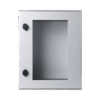 Gabinete de Poliéster IP65 Puerta Transparente, Uso en Intemperie (400 x 500 x 200 mm) con Placa Trasera Interior de Plástico (Incluye Chapa y Llave).