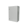 Gabinete de Acero IP66 Uso en Intemperie (400 x 600 x 200 mm) con Placa Trasera Interior Metálica y Compuerta Inferior Atornillable (Incluye Chapa y Llave).