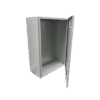 Gabinete de Acero IP66 Uso en Intemperie (400 x 600 x 200 mm) con Placa Trasera Interior Metálica y Compuerta Inferior Atornillable (Incluye Chapa y Llave).