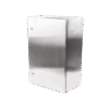 Gabinete de Acero Inoxidable IP66 Uso en Intemperie (400 x 600 x 250 mm) con Placa Interna Galvanizada. Gabinete de Acero Inoxidable IP66 Uso en Intemperie (400 x 600 x 250 mm) con Placa Interna Galvanizada.