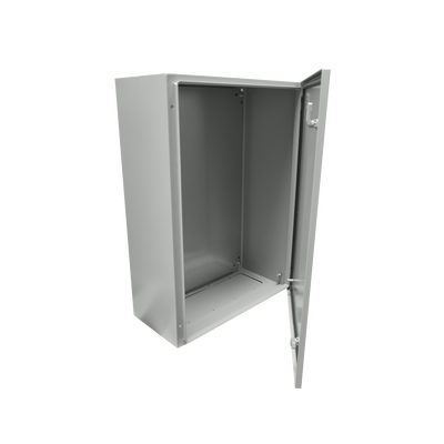 Gabinete de Acero IP66 Uso en Intemperie (500 x 700 x 250 mm) con Placa Trasera Interior Metálica y Compuerta Inferior Atornillable (Incluye Chapa y Llave T). Gabinete de Acero IP66 Uso en Intemperie (500 x 700 x 250 mm) con Placa Trasera Interior Metálica y Compuerta Inferior Atornillable (Incluye Chapa y Llave T).