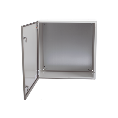 Gabinete de Acero IP66 Uso en Intemperie (600 x 600 x 300 mm) con Placa Trasera Interior Metálica y Compuerta Inferior Atornillable (Incluye Chapa y Llave T). Gabinete de Acero IP66 Uso en Intemperie (600 x 600 x 300 mm) con Placa Trasera Interior Metálica y Compuerta Inferior Atornillable (Incluye Chapa y Llave T).