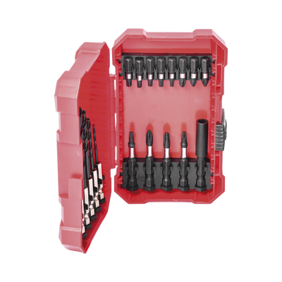 Juego de 18 Puntas y Brocas para Taladro, con Entrada Hexagonal de 1/4", Incluye Estuche.