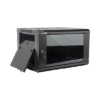 Gabinete PRECISION, Con Puerta de Cristal Templado, de 19in, 6UR, 450mm de Profundidad, Color Negro