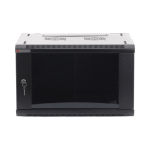 Gabinete PRECISION, Con Puerta de Cristal Templado, de 19in, 6UR, 450mm de Profundidad, Color Negro