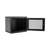 Gabinete PRECISION, Con Puerta Perforada, de 19in, 9UR, 450mm de Profundidad, Color Negro