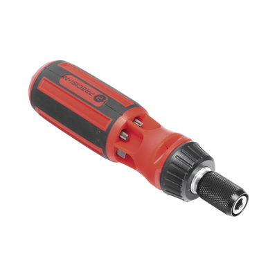 Desarmador 6 en 1 con Mango de Agarre Plástico (Torx de Seguridad #10 y #20, Hexagonal #5, PH0, PH2, Plana #5)
