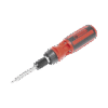 Desarmador 6 en 1 con Mango de Agarre Plástico (Torx de Seguridad #10 y #20, Hexagonal #5, PH0, PH2, Plana #5)
