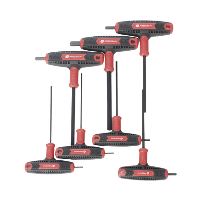 Juego de 7 Llaves Hexagonales ( Allen ) Milimétricas con Mango T. Juego de 7 Llaves Hexagonales ( Allen ) Milimétricas con Mango T.