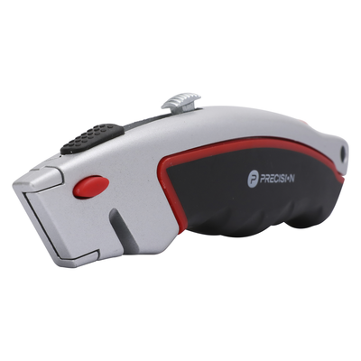 Navaja Uso Rudo con Cortador de Cable, Cuerpo Metálico, Mango Ergonómico (Con 5 Hojas de Repuesto).