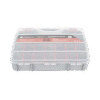Caja Organizadora con 21 Divisiones Fabricada en Plástico de Alta Resistencia de 38x31x7 cm.