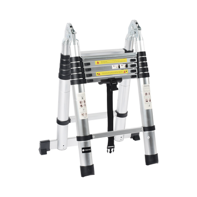 Escalera Telescópica de Aluminio Tipo Tijera de 1.9 + 1.9 Metros de Altura Escalera Telescópica de Aluminio Tipo Tijera de 1.9 + 1.9 Metros de Altura