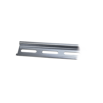 Riel DIN Estándar de 35 mm Ranurado. 1 metro de longitud. Fabricado en Acero. Riel DIN Estándar de 35 mm Ranurado. 1 metro de longitud. Fabricado en Acero.