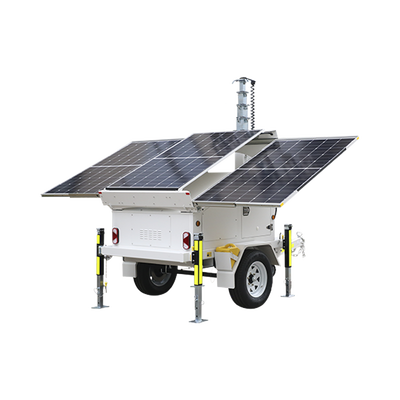 Traila / Remolque con Mástil Retráctil de 7.5 m. para Videovigilancia o Iluminación, con Bases para Instalar Paneles Solares y Baterías (No incluidos) Traila / Remolque con Mástil Retráctil de 7.5 m. para Videovigilancia o Iluminación, con Bases para Instalar Paneles Solares y Baterías (No incluidos)