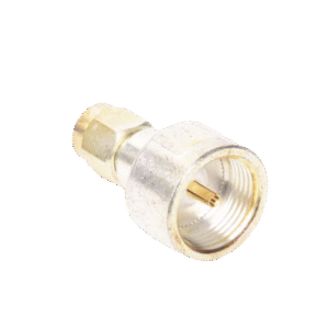 Adaptador UNIDAPT Hembra a SMA Macho, Plata / Oro / Teflón. Adaptador UNIDAPT Hembra a SMA Macho, Plata / Oro / Teflón.