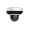 Mini Domo PTZ IP 4 Megapixel / 4X Zoom / H.265+ / 20 mts IR EXIR / WDR 120dB / PoE / IK10 / Exterior IP66 / Ultra Baja Iluminación / Micrófono Integrado / PoE