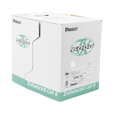 Bobina de Cable UTP 305 m. de Cobre, TX6000™ PanNet, Reelex, Azul, Categoría 6 Mejorado (23 AWG), LSZH (Bajo Humo, Cero Halógenos), de 4 pares