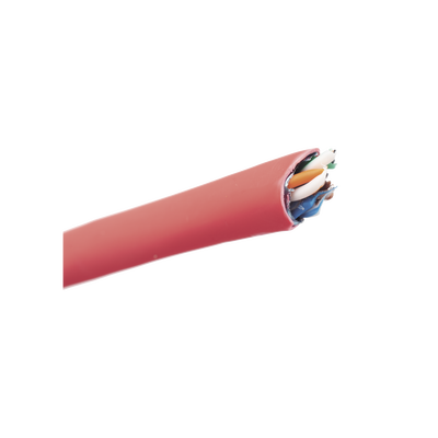Bobina de Cable UTP de 4 Pares, Vari-MaTriX, Cat6A, 23 AWG, LSZH (Libre de Gases Tóxicos), Color Rojo, 305m