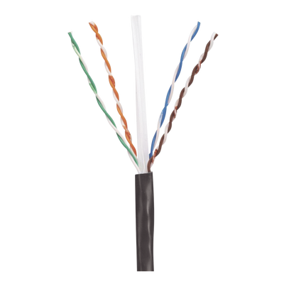 Bobina de Cable UTP de 4 Pares, PanNet, Para Exterior con Gel, Cat6 (23 AWG), Industrial para Climas Extremos, Color Negro, 305 m Bobina de Cable UTP de 4 Pares, PanNet, Para Exterior con Gel, Cat6 (23 AWG), Industrial para Climas Extremos, Color Negro, 305 m