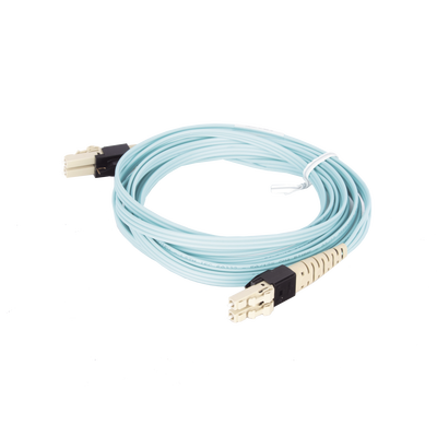 Jumper PViQ de Fibra Óptica Multimodo 50/125 OM4, LC-LC Duplex, LSZH, Color Aqua, 3 Metros Jumper PViQ de Fibra Óptica Multimodo 50/125 OM4, LC-LC Duplex, LSZH, Color Aqua, 3 Metros