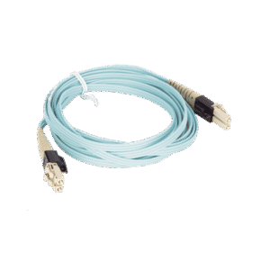 Jumper PViQ de Fibra Óptica Multimodo 50/125 OM4, LC-LC Duplex, LSZH, Color Aqua, 3 Metros