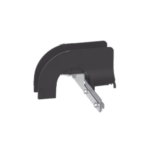 Bajada/Salida de Cables Para Charola Wire Basket, de 2 in, Con Control de Radio de Curvatura, Color Negro