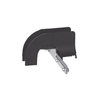 Bajada/Salida de Cables Para Charola Wire Basket, de 2 in, Con Control de Radio de Curvatura, Color Negro