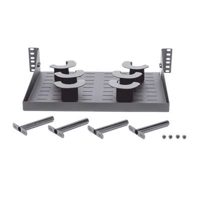 Charola Ventilada Para Administración de Cable en Racks o Gabinetes, con 6 Postes para Control de Holgura, de 19in, 2 UR, Color Negro Charola Ventilada Para Administración de Cable en Racks o Gabinetes, con 6 Postes para Control de Holgura, de 19in, 2 UR, Color Negro